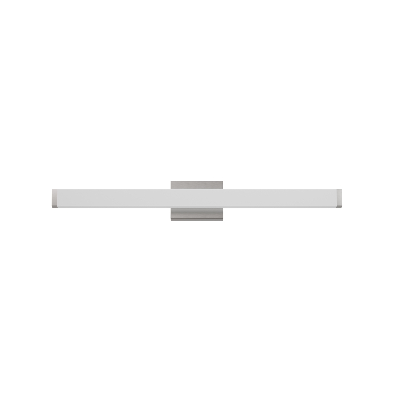 Bathroom Vanity Light Brushed Nickel Square LED 33inch 18W 6000K Cool White Light Wall Bar Lighting Fixtures Over Mirror