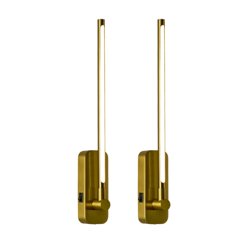 Battery Operated Wall Sconces with Remote Control,LED Rechargeable Picture Lights for Wall Wireless Led Lights for Bedroom with Magnetic Wall Light Fixtures,3CCT-Dimmable Brass Gold