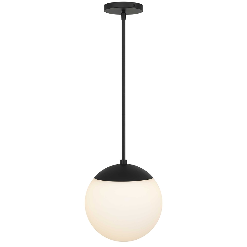10 inch Diameter Etched White Glass Globe Integrated LED Pendant