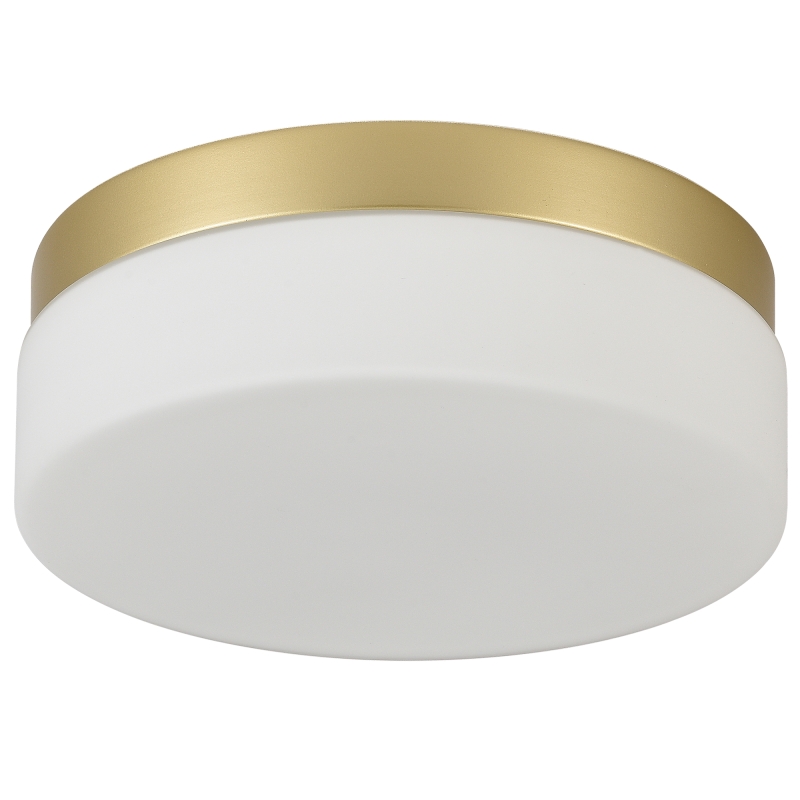 1 PACK LED Flush Mount Ceiling Light Fixture, Modern Kitchen Recessed Ceiling Lamp 24W 12 Inch Closet Round Surface for Bathroom Laundry Bedroom Hallway(Gold)