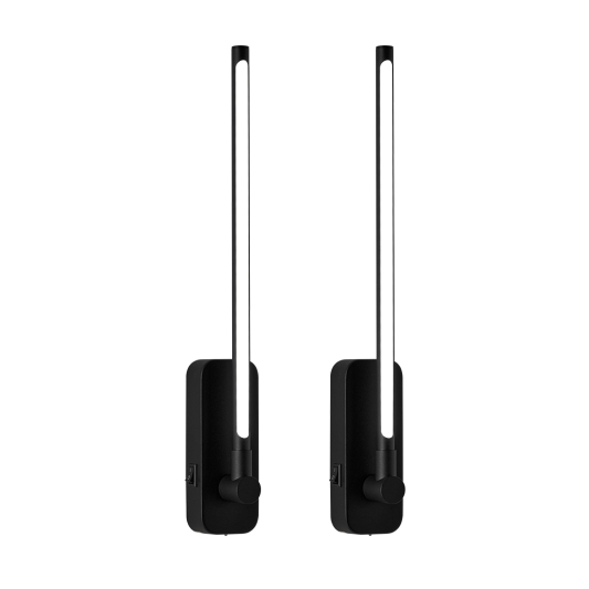 Rechargeable Wall Lights with Remote Control - LED Picture Lights for Bedroom - Wireless Magnetic Clip- On Art Light Fixtures - 3CCT-Dimmable in Black